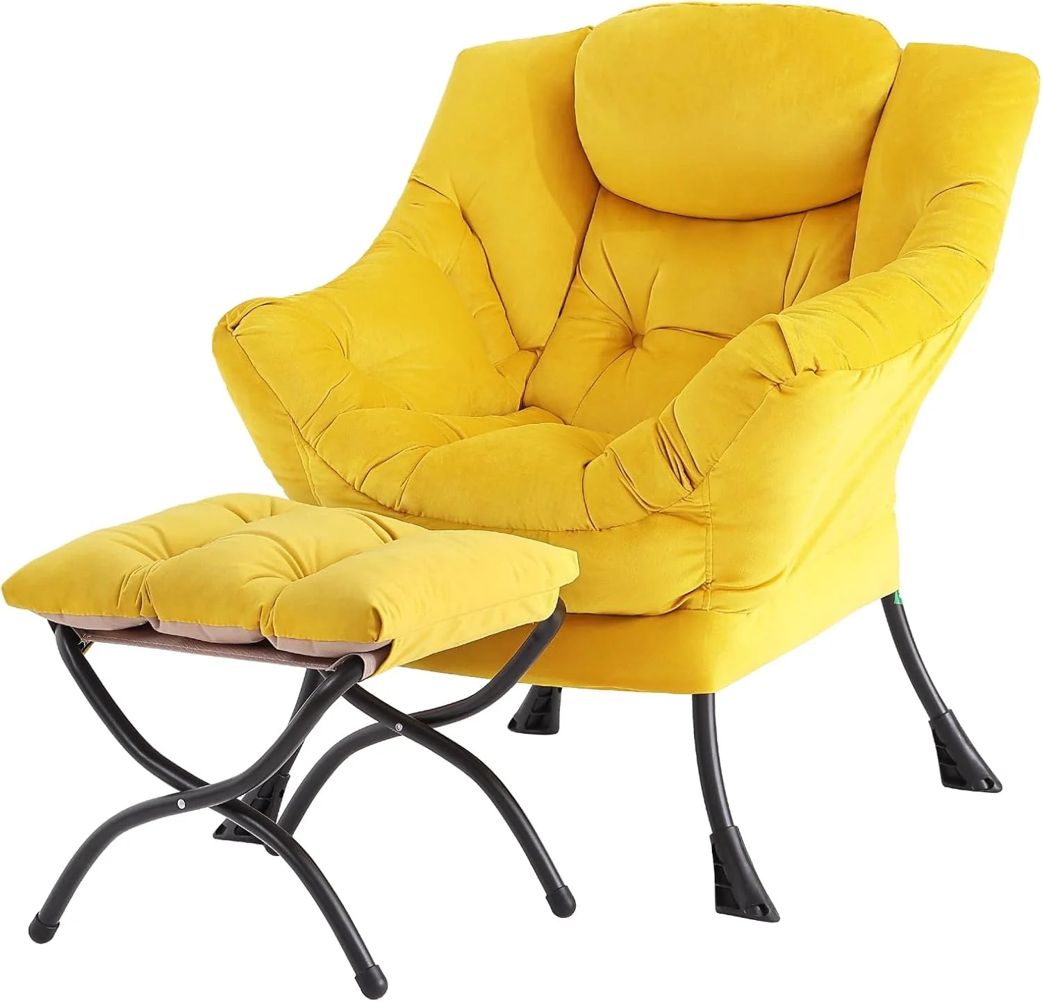 Tiita Lazy Chair with Ottoman Modern Large Accent Lounge Chair Leisure Sofa Armchair Ottoman