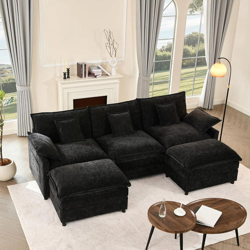 108" U-shaped sofa modular sofa three-seater comfortable cloud sofa