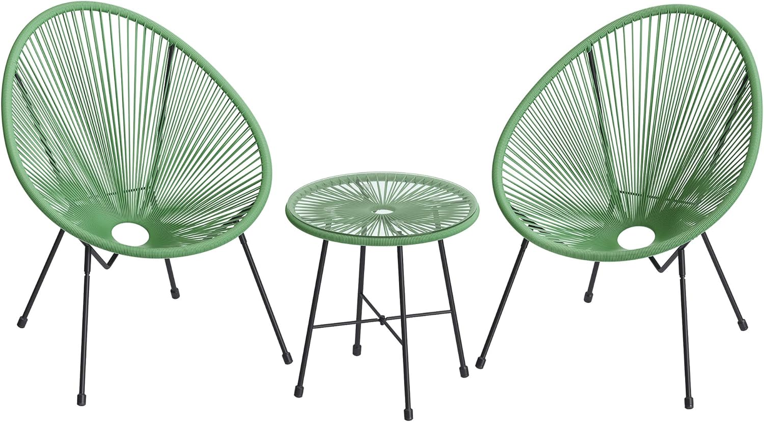 Outdoor Settee 2-Seat Garden Furniture with Backrest PE Rattan
