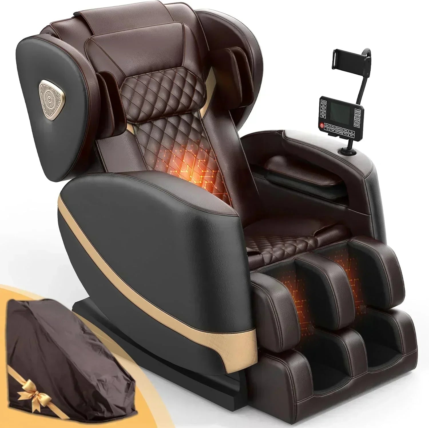 Full Body Massage Chair Zero Gravity Massage Chair with 10 Fixed Rollers Heating Foot Massage