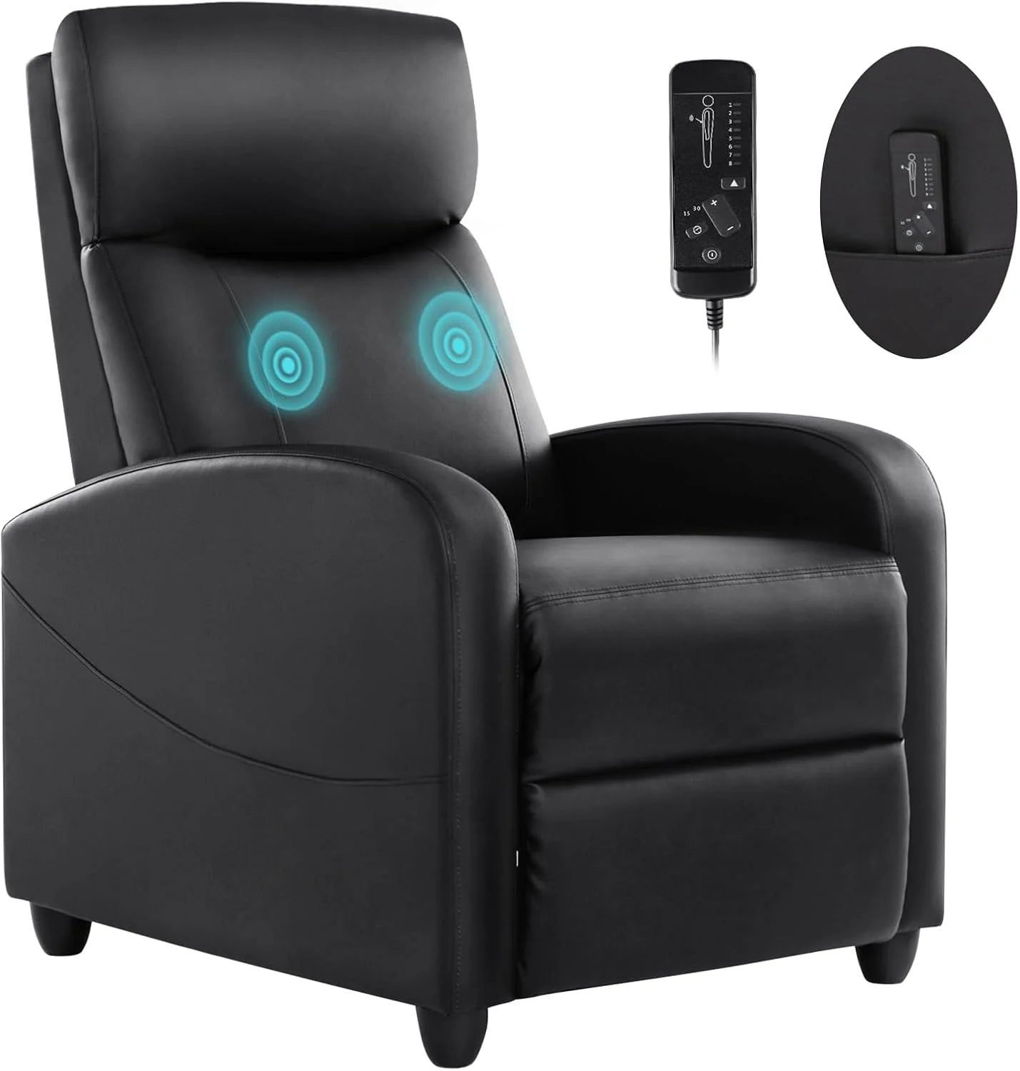 Swivel Rocking Recliner Chair with Extra Large Footrest High Back, Upholstered Glider Nursery Chair for Living Room, Bedroom & Nursery, Comfortable Deep Seat for Relaxation, Grey
