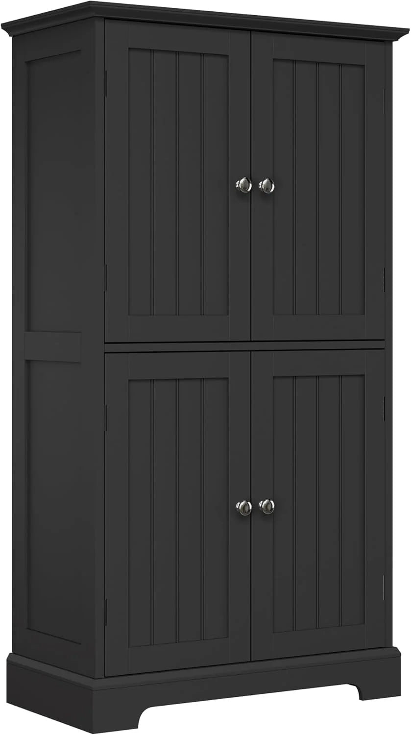 ChooChoo Bathroom Floor Cabinet, Modern Bathroom Storage Cabinet with 4 Door
