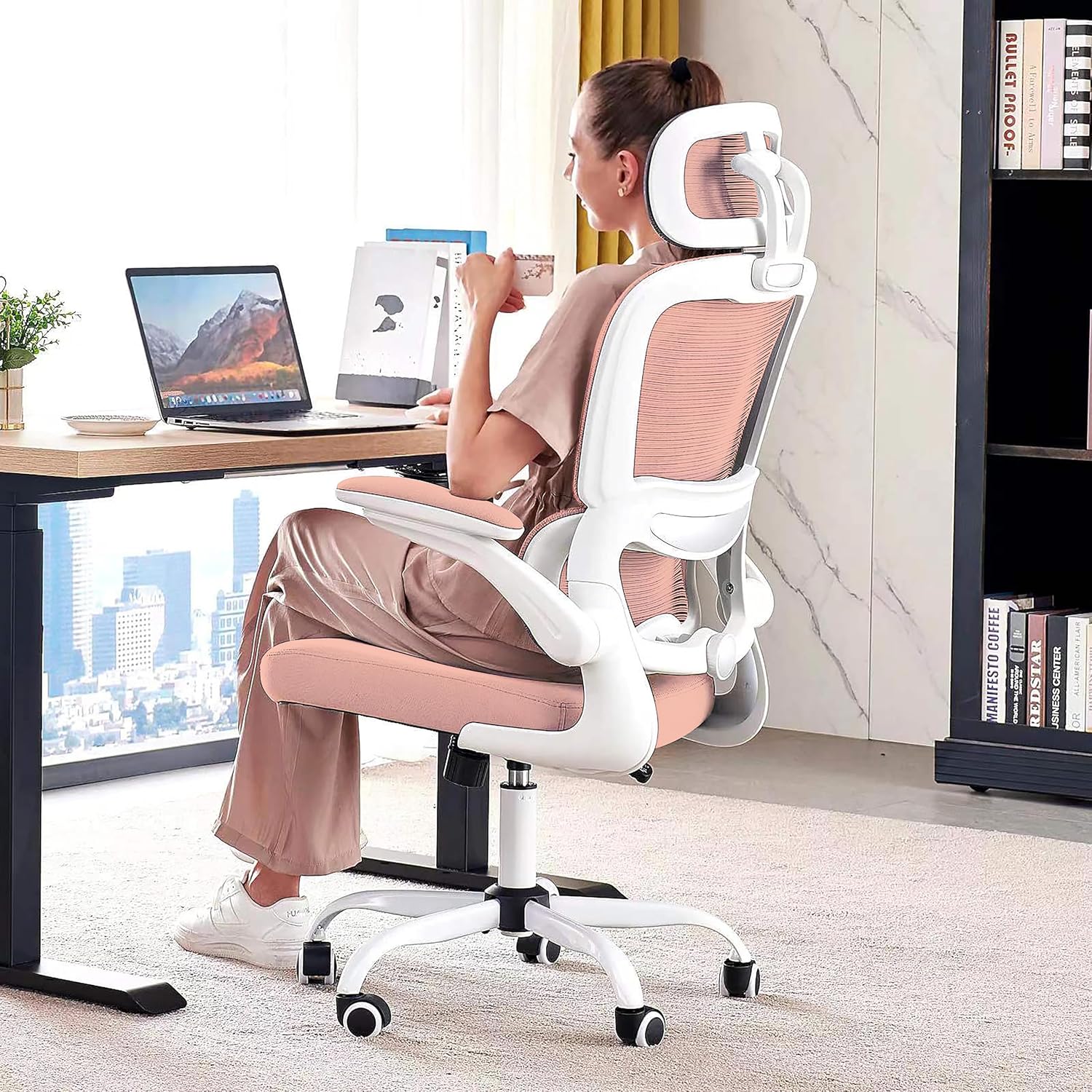 Office Chair Ergonomic Desk Chair 330 lbs Home Mesh Desk Chair Comfortable Gaming Chair