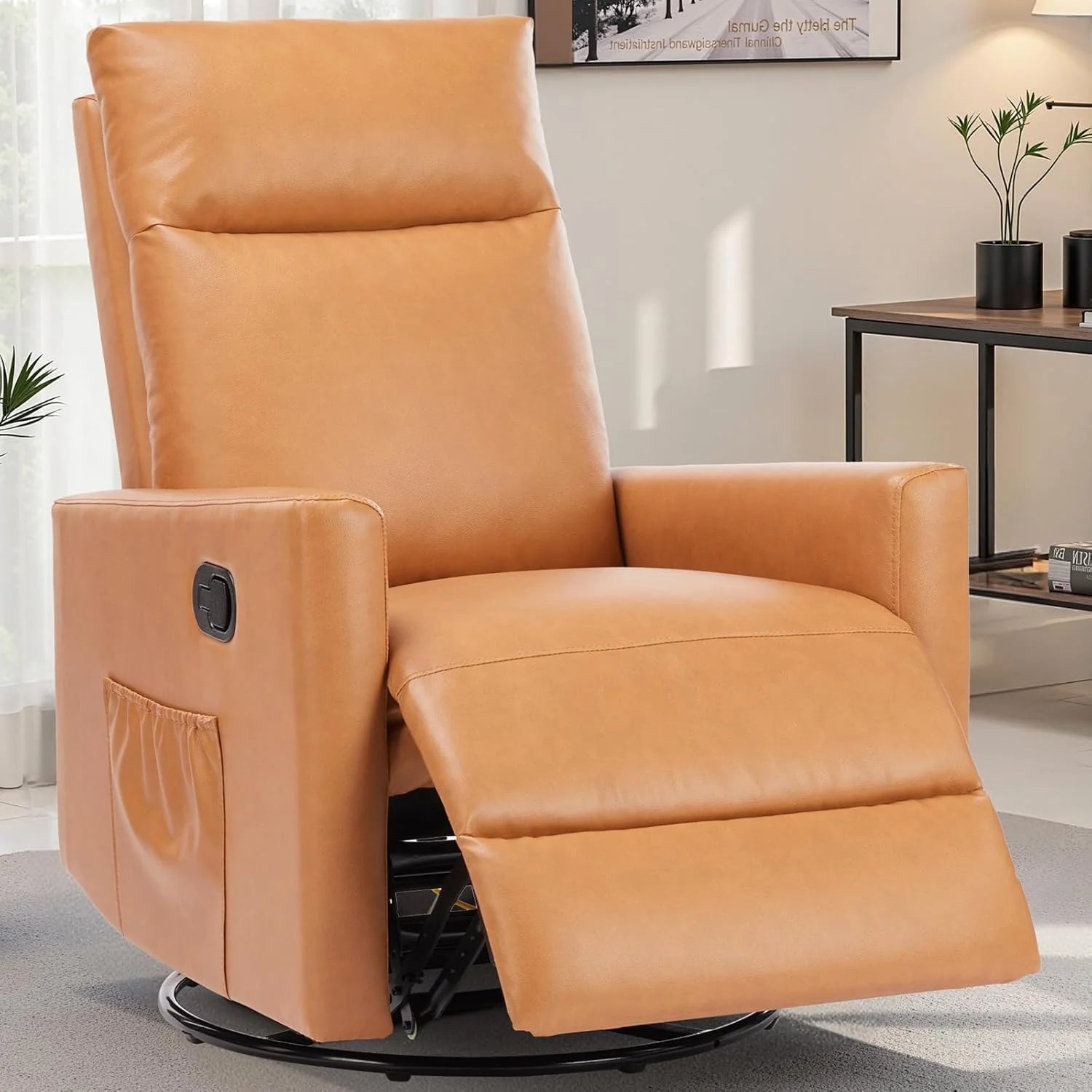 Smug Recliner Chair for Living Room Leather Recliners Home Theater Seating with Lumbar Support
