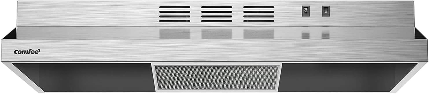 Comfee 30" Under Cabinet Ducted/Ductless Convertible Slim Vent Durable Stainless Steel Kitchen Reusable Filter