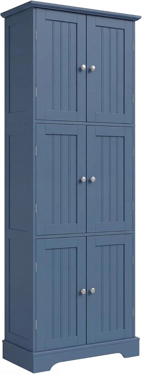 ChooChoo Tall Bathroom Storage Cabinet with 6 Doors, Freestanding Floor Cabinet