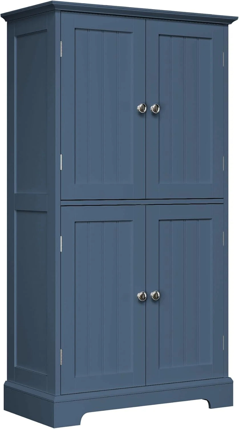 ChooChoo Bathroom Floor Cabinet, Modern Bathroom Storage Cabinet with 4 Door